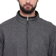 Grey Tweed Winter Jacket for Men