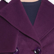 Purple Tweed Winter Jacket for Women